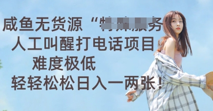 咸鱼无货源人工叫醒打电话项目，难度极低， 轻轻松松日入一两张-网创终点站