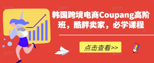 韩国跨境电商Coupang高阶班，酷胖卖家，必学课程-网创终点站