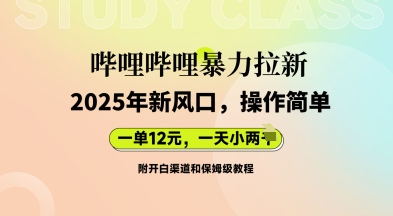 哔哩哔哩暴力拉新:2025年新风口,一单12元,一天数张(附开白渠道和保姆级教程)-网创终点站